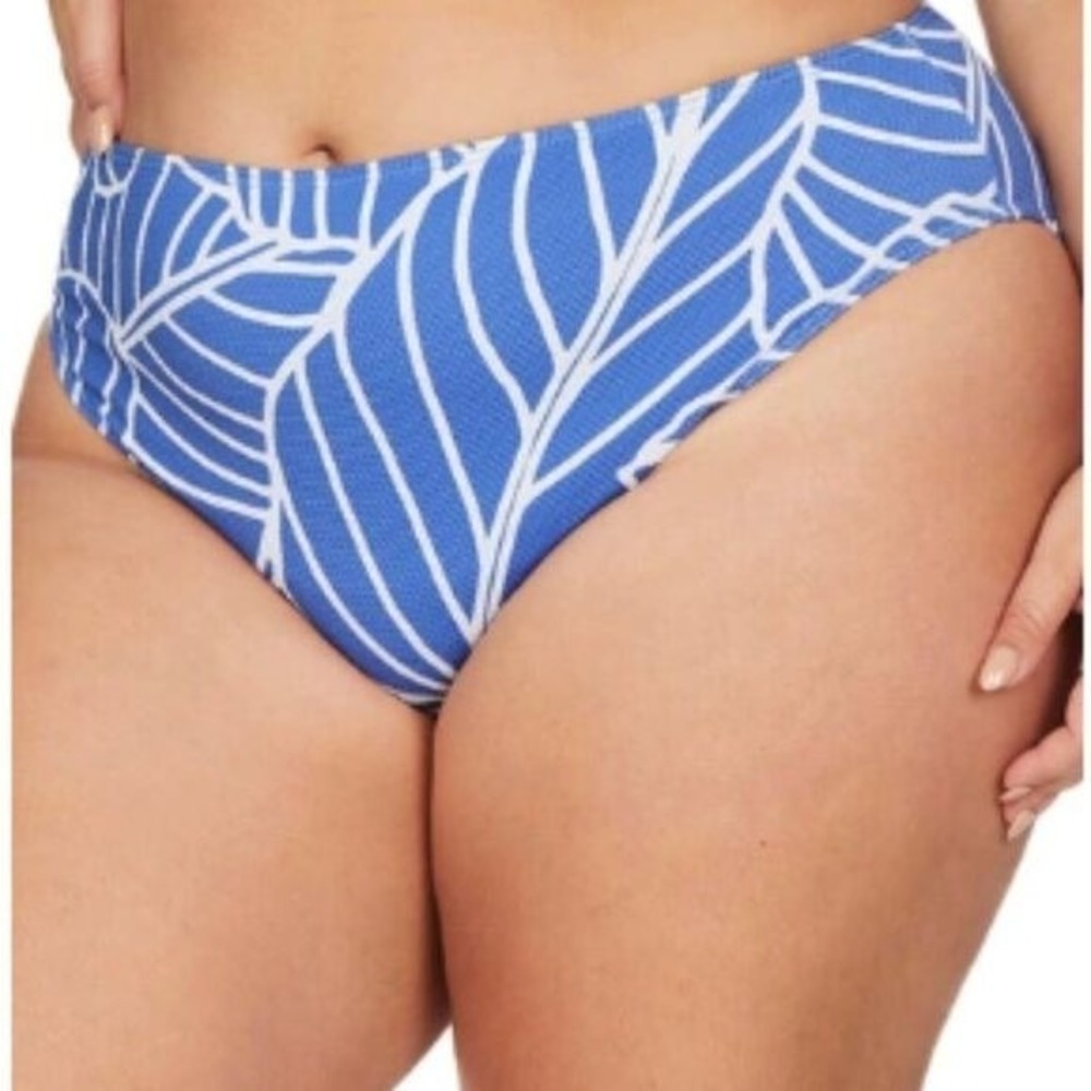 Arte‎ Sands Philharmonic Monet Blue Tropical Leaf Bikini Swim Bottoms | Size 20
